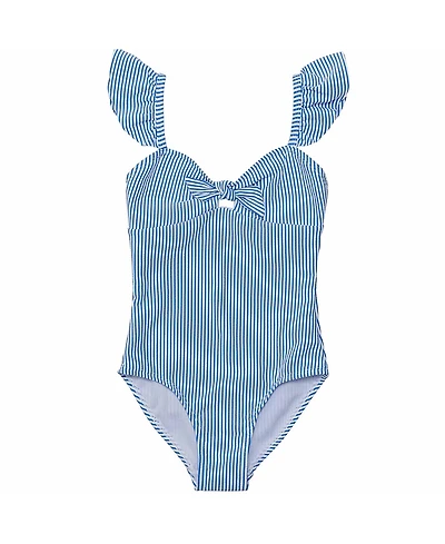 Snapper Rock Parisian Summer Frill Swimsuit - Little Kid