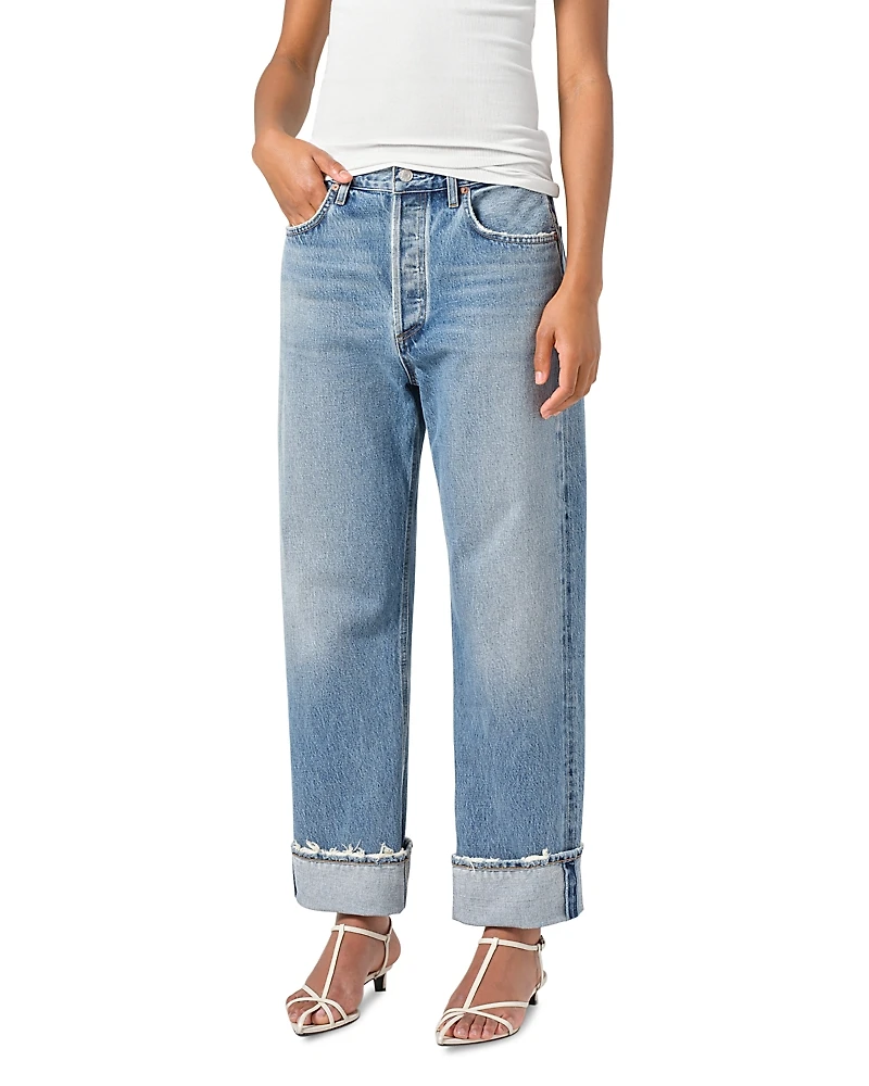 Agolde Fran Low Rise Straight Leg Jeans