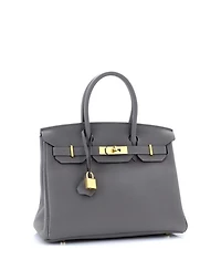 Birkin 30 Handbag Grey Togo with Gold Hardware