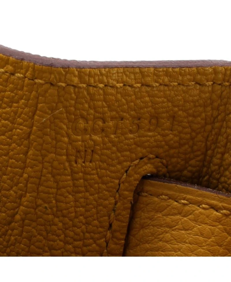 Kelly 32 Handbag Yellow Togo with Gold Hardware