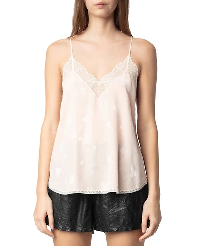 Christy Silk Flash Heart Camisole