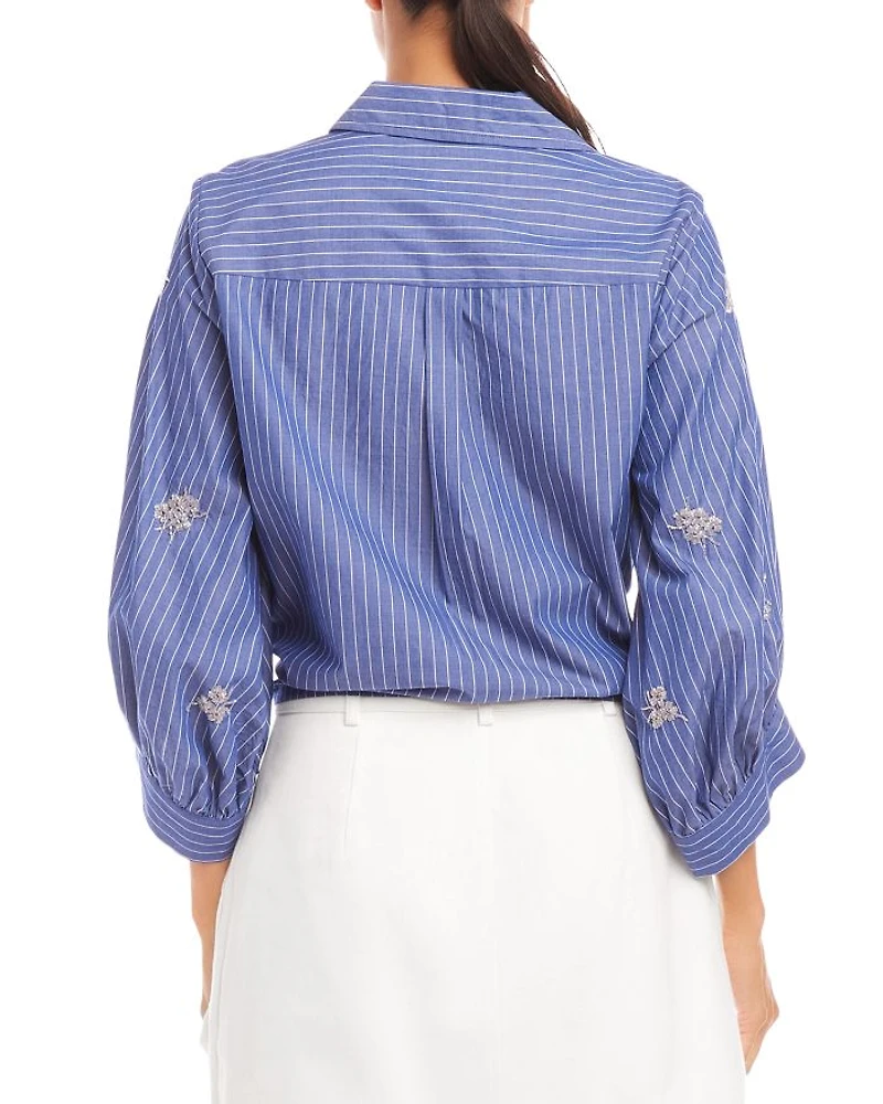 Embellished Tie Front Shirt