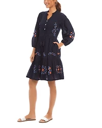 Embroidered Lace Trim Dress