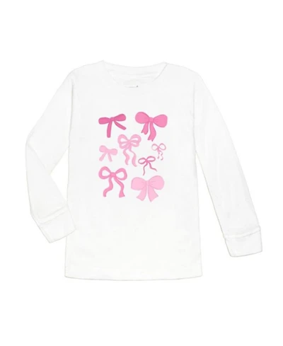 Coquette Bow Doodle Long Sleeve Shirt - Little Kid