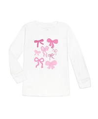 Coquette Bow Doodle Long Sleeve Shirt - Little Kid