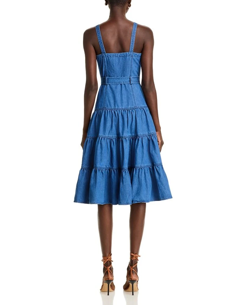 Denim Tiered Dress - Exclusive