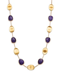 Marco Bicego 18K Yellow Gold Lunaria Color Charoite Collar Necklace, 17