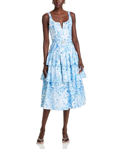 Celeste Floral Poplin Midi Dress