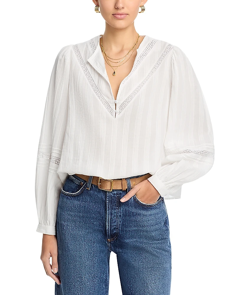 La Fee Maraboutee Lace Trim Blouse