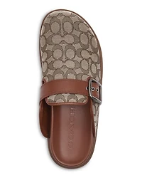 Men's Signature Jacquard Buckled Clogs