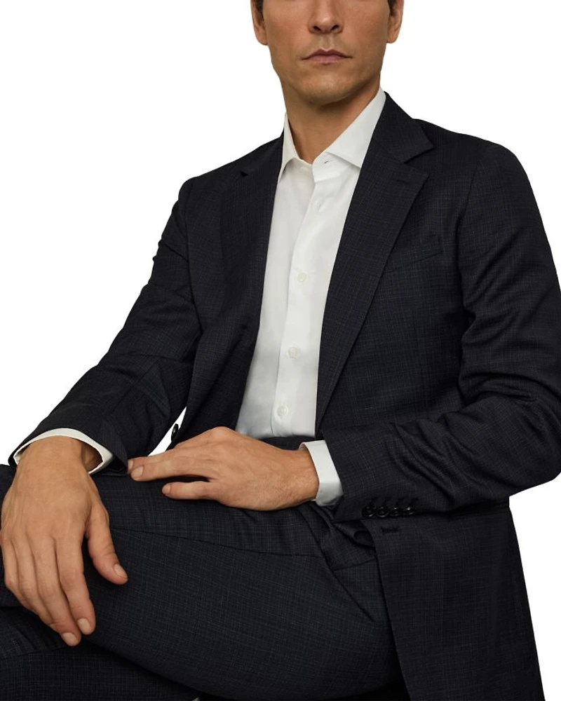 Slim Fit Hatch Textured Blazer