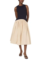 Kayle Jia Mix Midi Dress