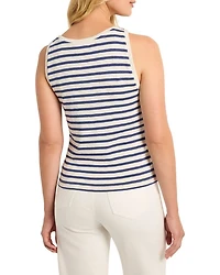 Striped Boat Neck Tank Top