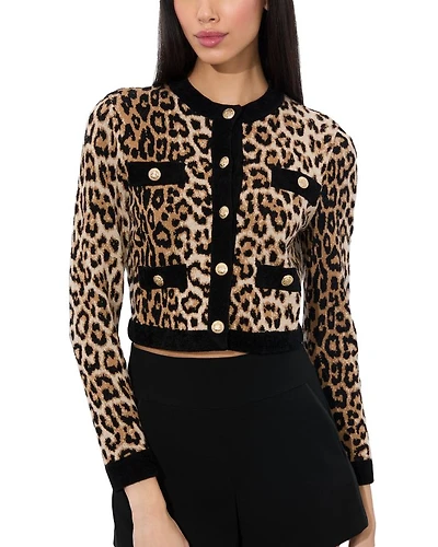 Claira Leopard Print Cardigan