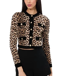 Claira Leopard Print Cardigan