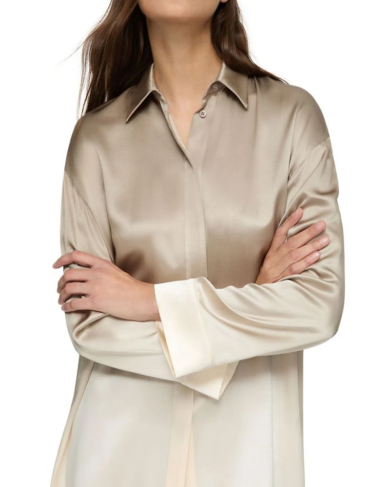 Silk Ombré Oversized Shirt