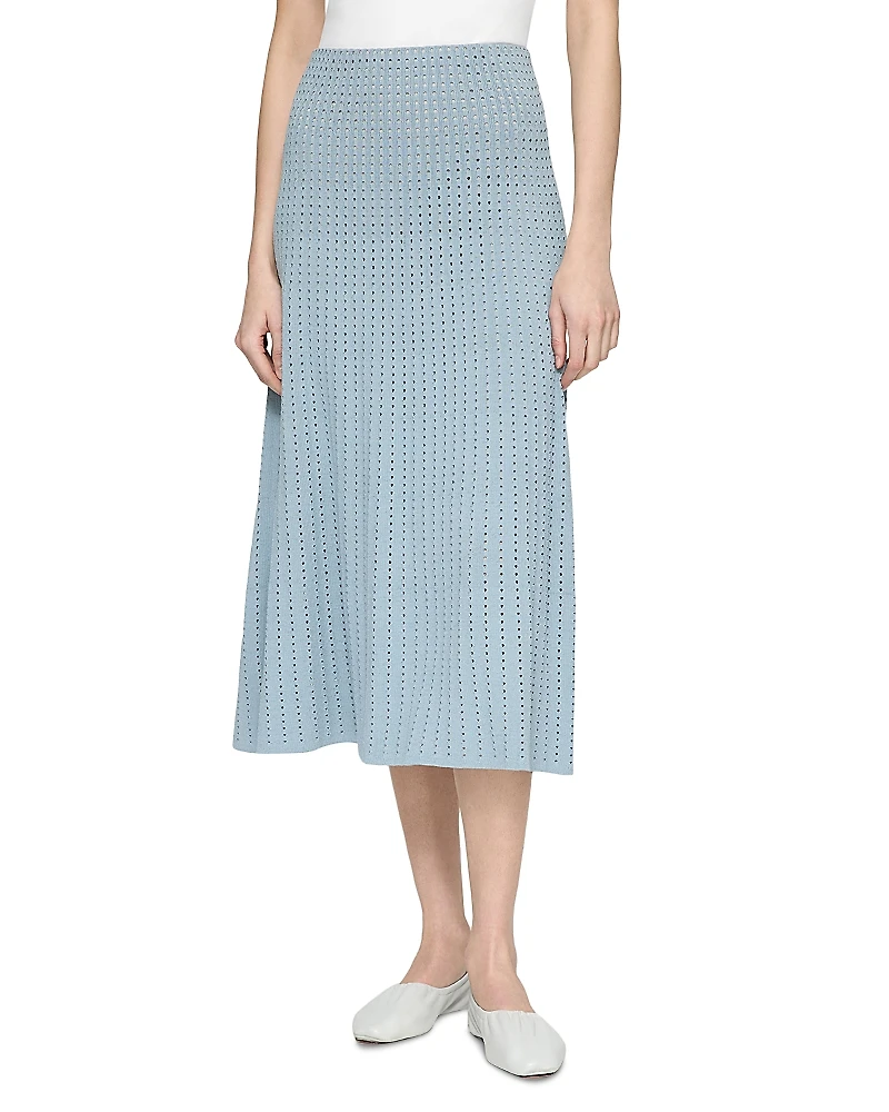 Lafayette 148 New York Pointelle Stitch Skirt