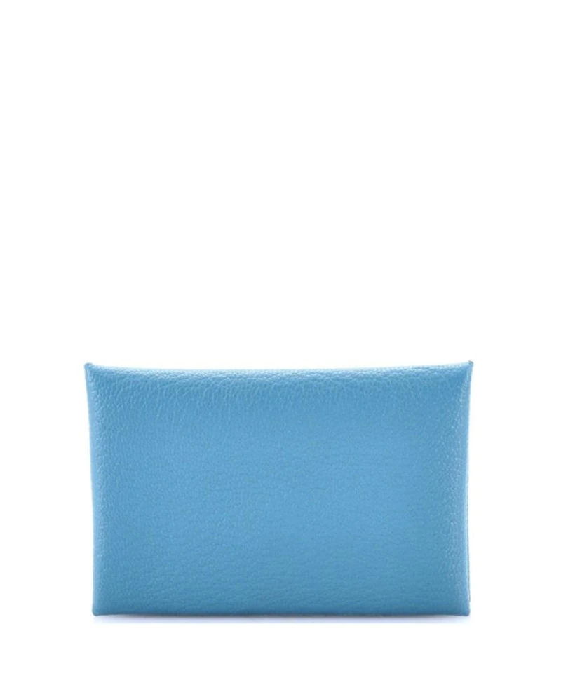 Pre-Owned Hermes  Calvi Duo Card Holder Verso Epsom