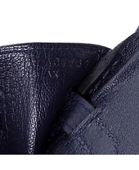 Birkin 25 Handbag Blue Togo with Palladium Hardware