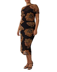 Glow Horizon Mesh Midi Dress