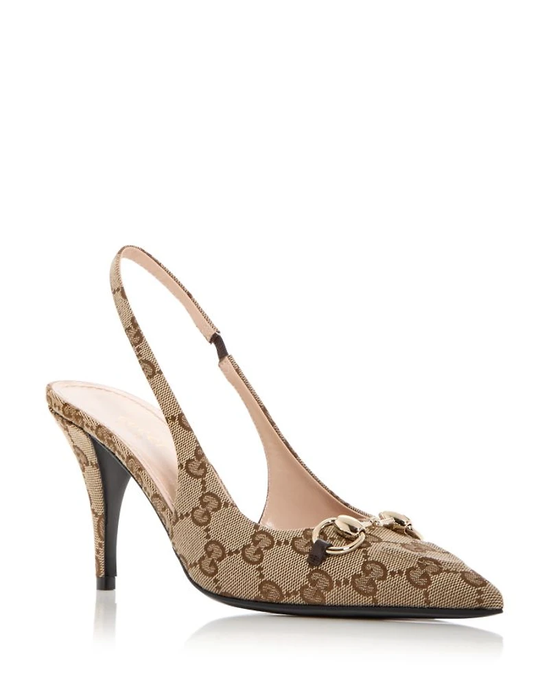 Women's Horsebit Slingback Pumps