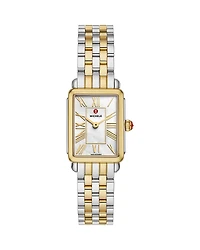 Michele Deco Park Two Tone 18K Gold Plated Watch, 23mm x 29mm