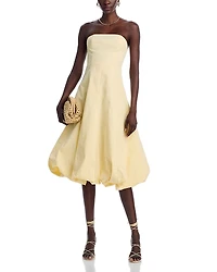 Aqua Strapless Midi Bubble Dress - Exclusive