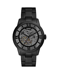 Fossil Townsman Automatic Black Stainless Steel Watch, 44mm