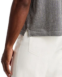 Houndstooth Cotton Knit Polo Shirt - Exclusive