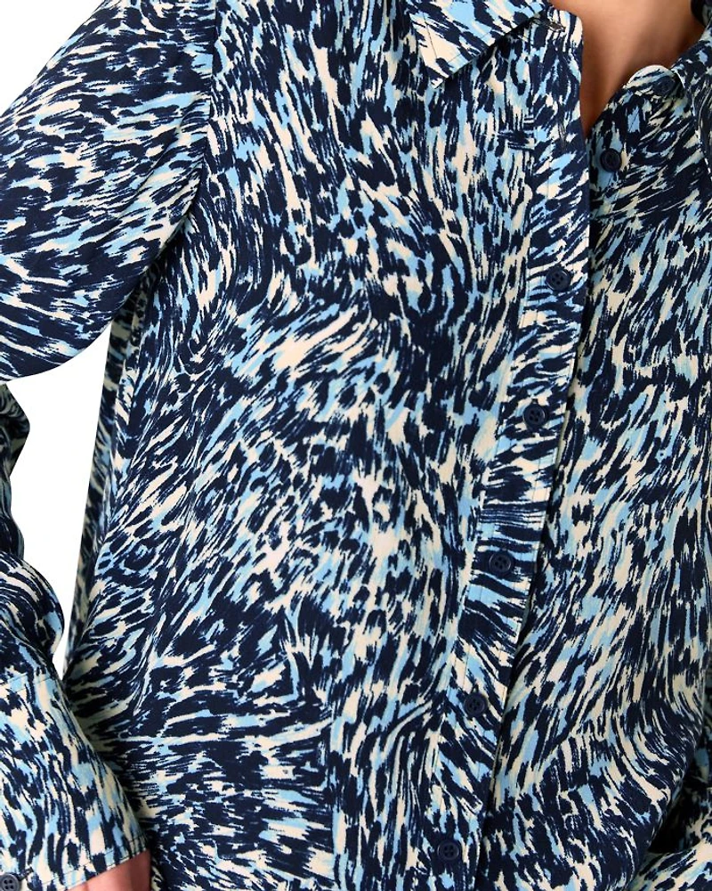 Leopard Swirl Print Shirt
