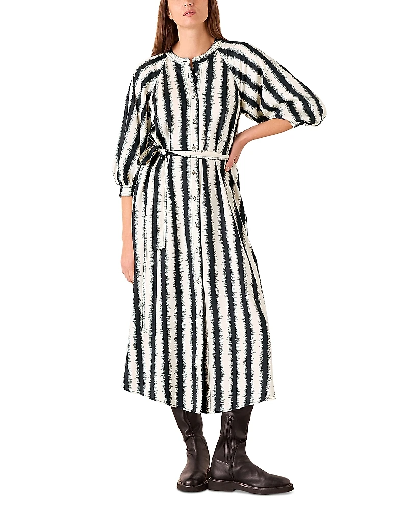 Whistles Hazy Stripe Mabel Dress