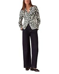 Cut Stems Button Down Blouse