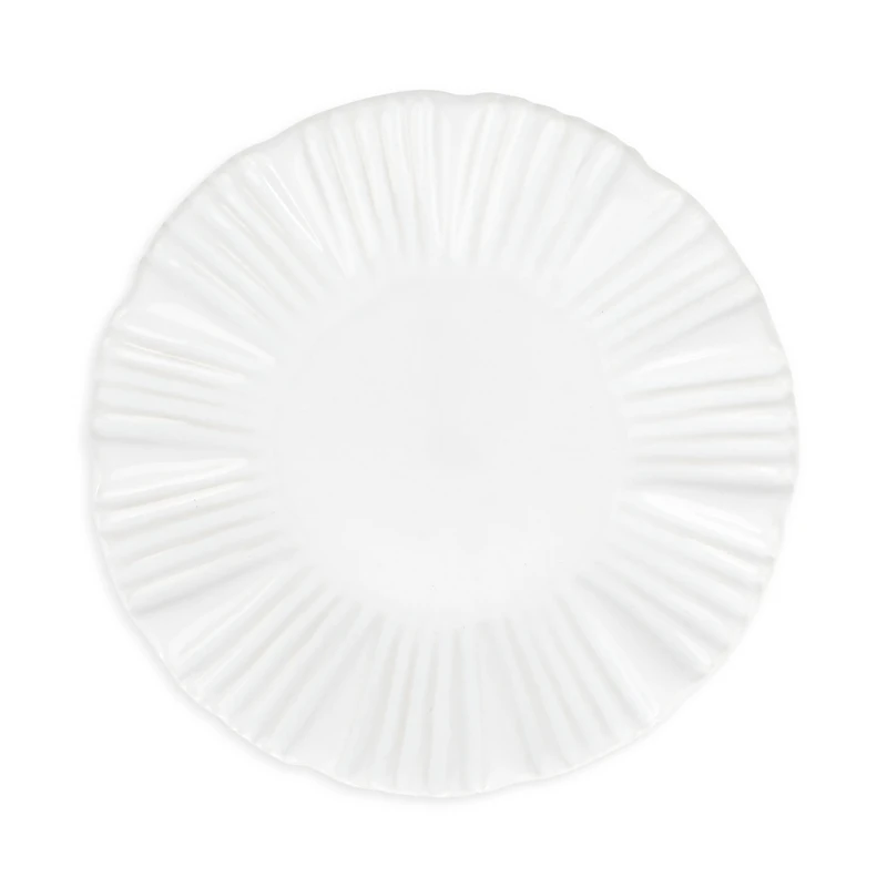 Vietri Bari White Cocktail Plate