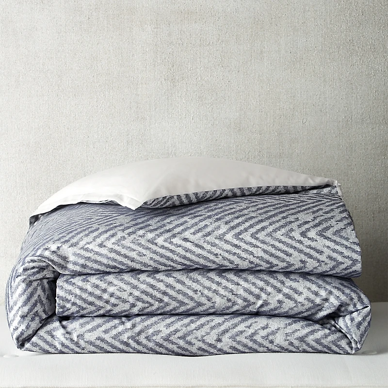 Hudson Park Collection Distressed Chevron Duvet Cover, Full/Queen - Exclusive