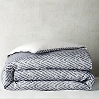 Hudson Park Collection Distressed Chevron Duvet Cover, Full/Queen - Exclusive