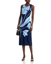 Exploded Floral Midi Dress