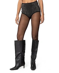 Edikted Rhinestone Micro Shorts