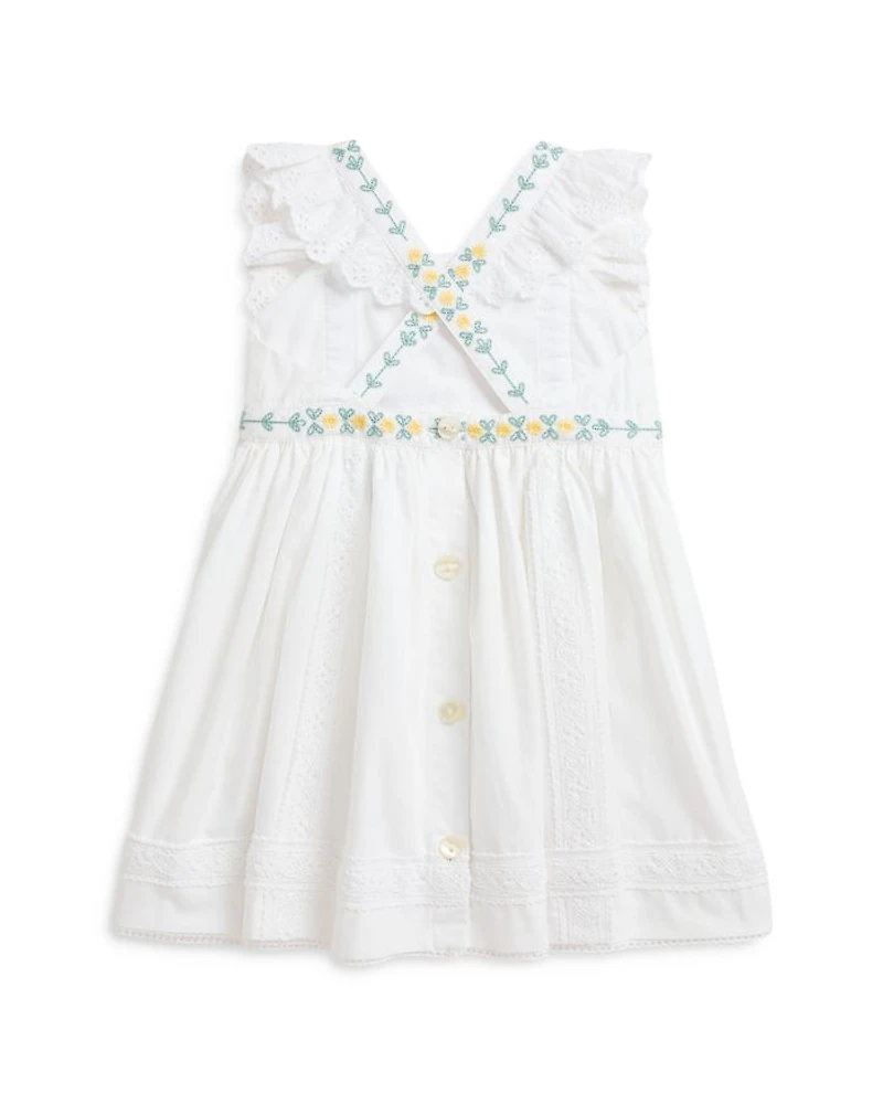 Girls' Embroidered Cotton Dress & Bloomer - Baby