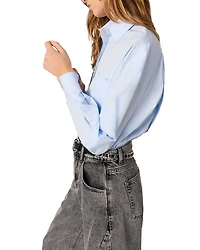 Poplin Rhinestone Shirt