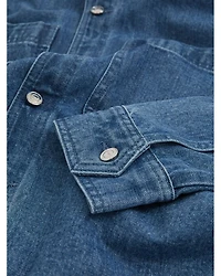 Tore Long Sleeve Denim Overshirt