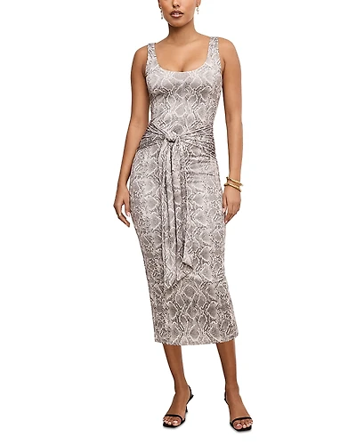 Good American Slinky Jersey Tie Waist Dress