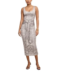 Good American Slinky Jersey Tie Waist Dress