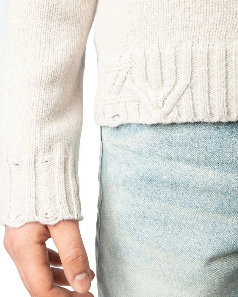 Jordan Merino Wool Destructed Sweater
