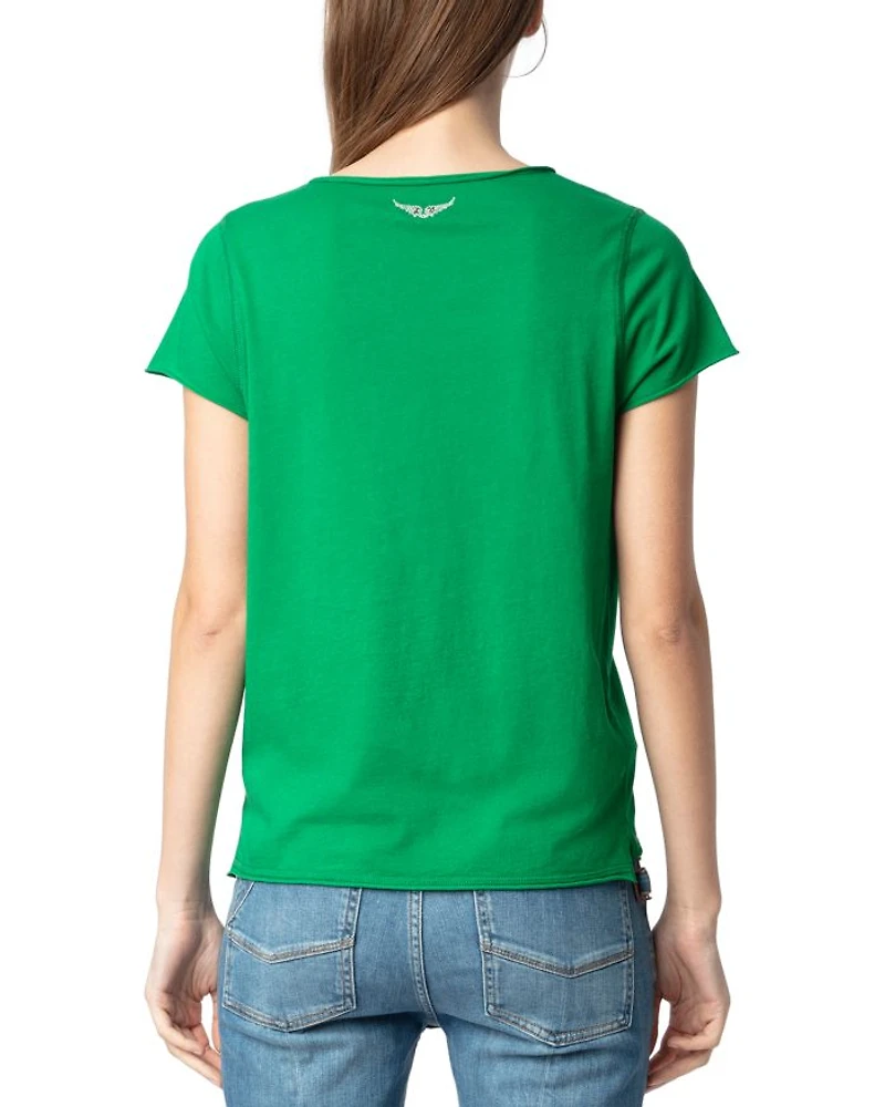 Diamanté Henley Tee