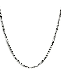 Sterling Silver Chain Box Link Necklace