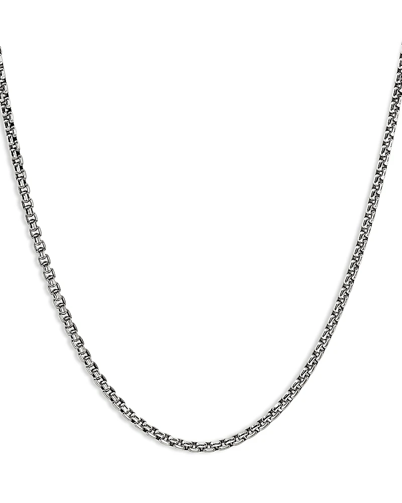 John Hardy Sterling Silver Chain Box Link Necklace