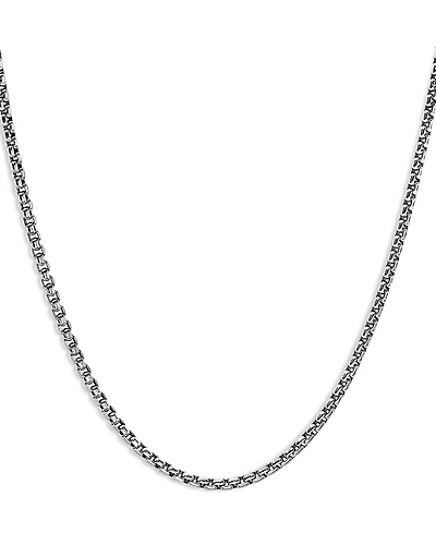 John Hardy Sterling Silver Chain Box Link Necklace