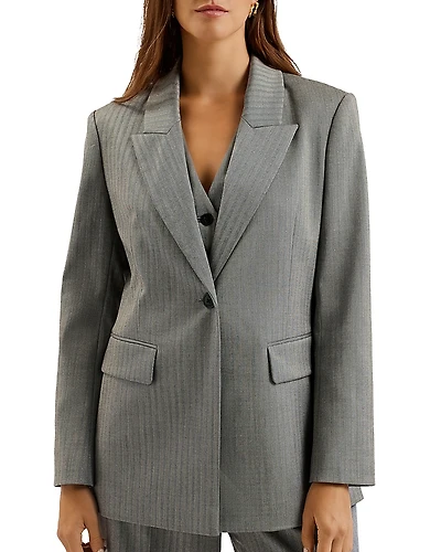 Ted Baker Koa Metallic Pinstriped Blazer