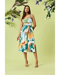 Waistband Midi Dress