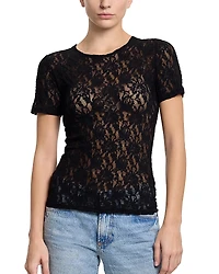 Hanky Panky Signature Short Sleeve Lace Top